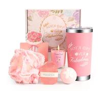 Cesta de regalo de cuidado personal prémium para mujeres, regalo perfecto para cumpleaños, recuperarse o agradecerla. Ideal para mamá, hermana, mejores amigas (taza rosa)