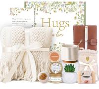 Cesta de regalo de cumpleaños para mujer, paquete de cuidado personal para recuperarte pronto, abrazo en una caja, regalo relajante de spa, condolencias, siéntete mejor, regalos inspiradores para