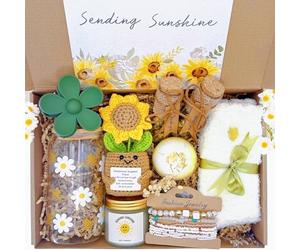 Cesta de regalo de cumpleaños para mujer, regalo de regalo de cumpleaños, paquete de cuidado del sol, cesta de regalo de spa Get Well Soon, regalos de condolencias pensando en ti para mujeres, mamá