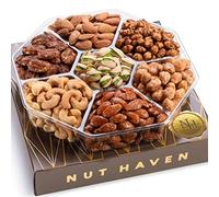 Cesta de regalo de frutos secos navideños - Surtido de frutos secos gourmet salados dulces y tostados - Caja de regalo de alimentos surtidos para Acción de Gracias, Día del Padre, Día de la Madre