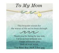 Cesta de regalo para el día de la madre, regalos para el día de la madre de parte de la hija, pulseras iniciales, regalos para mujeres, regalos para mamá, regalos para adolescentes, cosas de moda