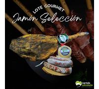 Cesta de Regalo para Empresas con Jamón Ibérico de Cebo, Torta de la Serena, Chorizo Ibérico, Salchichón Ibérico - Corazón Extremeño