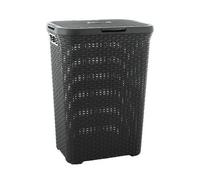 Curver Caja de lavandería Style 2045061 – Plástico 45 x 27 x 62 cm 40 L – Antracita