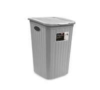 Cesta De Ropa Elegance Ratan Gris Lt 50 Cm 38X37X55H