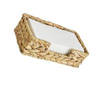 Cesta de servilleta decorativa de ratán natural para mesa, baño, cocina, salón, diseño fácil de usar, bandeja decorativa de mimbre