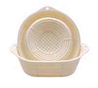 Cesta de silicona a prueba de masa madre para fermentación de masa y elevación con base estable para una prueba uniforme en nevera u horno (azul ovalado)