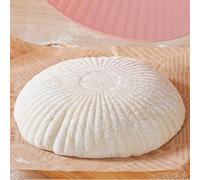 Cesta de silicona a prueba de pan de acero inoxidable para anillo, plegable, apto para lavavajillas, cuenco de fermentación de masa madre con forro de algodón extraíble para una liberación sencilla de