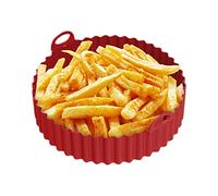 Cesta de silicona Airfryer | Bandeja de silicona reutilizable Airfryer,Bandeja de silicona Airfryer segura para alimentos para airfryers, microondas, freidora redonda antiadherente con mango Abbto