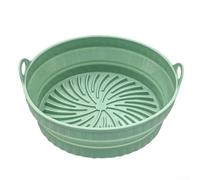 Cesta de silicona para freidora de aire, bandeja plegable de 20 x 20 x 6 cm, inserto de olla reutilizable antiadherente, accesorio de cocina apto para lavavajillas, para hornear y asar en la cocina