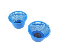 Cesta de skimmer de piscina con peso SPX1070E, paquete de 2 para bomba Hayward, filtro colador, colador, trampa de hojas, limpiador de piscinas enterradas, blanco y azul, 8 pulgadas (azul)