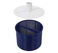 Cesta de skimmer de piscina y kit de placa de vacío para Pentair S15 S20 para Hayward SPX1082CA - Conjunto de trampa de hojas de plástico de alta resistencia para piscinas enterradas (azul)