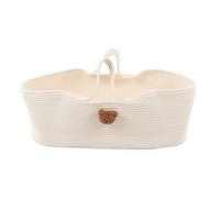 Cesta de Transporte para Dormir para Bebé, Plegable Dibujos Animados Cuerda de Algodón Portátil, Cesta para Dormir para Bebé, Cama de Bebé Segura para Salir con Protector de Colchón