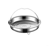 Cesta de vapor de acero inoxidable con asa para cocina, vaporizador de alimentos con múltiples agujeros para una mejor distribución del calor y almacenamiento ligero (S)