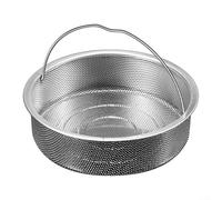 Cesta de vapor de acero inoxidable con asas para cocinar verduras al vapor y lavar arroz, promover métodos de cocción más saludables (22 cm)