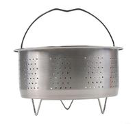 Cesta de vapor de acero inoxidable de grado 304 compatible con tamaños comunes para ollas arroceras, incluyendo unidades de capacidad de 1,6 L y 2 L (16,5 cm)