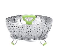 Cesta de vapor de acero inoxidable, herramienta de cocina plegable, rejilla de vapor multiusos para cocinar verduras, albóndigas, huevos, bollos, apto para lavavajillas, duradero,