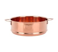 Cesta de vapor de acero inoxidable, olla de vapor de doble oreja, utensilios de cocina al vapor, rejilla para verduras para bollos de cocina, verduras (Oro rosa)