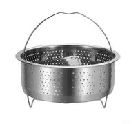 Cesta de vapor de acero inoxidable para arroz de 1,6 L y 2 L para ollas arroceras compatible con múltiples tamaños de olla interior para una preparación saludable de comidas (20 cm)