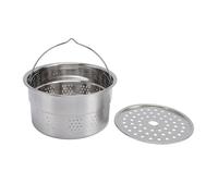 Cesta de vapor de acero inoxidable para TM5 TM6, cesta de vapor vegetal de gran capacidad lavavajillas para vapor segura para alimentos de alimento de alimento arroz vegetal