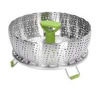 Cesta de Vapor de Acero Inoxidable, Vaporera Plegable y Extensible para Verduras Pescado y Mariscos Utensilio Cocina Multifuncional para Olla a Presión Cocción Sana y Rápida (l)