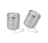 Cesta de vapor de grado comercial, 2 piezas, cesta de doble filtro para infusiones de sabor, resistente a los ácidos, mango esencial de cocina, jaula para guisos