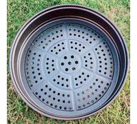 Cesta de vapor de piedra maifan gruesa de 32 cm, 30 cm, 28 cm para una distribución uniforme del calor con bordes lisos, rejilla de vapor multifuncional para bollos (28 cm)