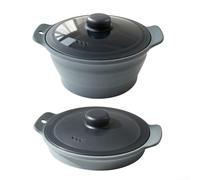 Cesta de vapor de silicona para microondas, bandeja plegable de vapor para verduras para cocinar saludable y baja en grasa, apta para lavavajillas, silicona de grado alimenticio, recalienta las sobras