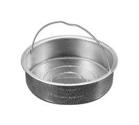 Cesta de vapor de verduras de acero inoxidable con asas, inserto plegable para mariscos Dim Sum Bao Buns, se expande para adaptarse a cacerolas de 21 cm (20 cm)