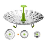 Cesta de vapor para sartenes - Soporte De Vapor Plegable De Acero Sin Rost | Cesta De Vapor Caraway con Mango Extraíble,Para Cocinar Verduras, Frutas, Arroz Y Bollos En La Cocina Para Uso En El Hogar