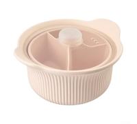 Cesta de vapor plegable para cocinar, vaporizador de verduras de tamaño flexible con asas, funda de vapor segura para freidora de aire para albóndigas, bollos de 22,8 cm (beige)