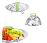 Cesta De Vapor Plegable Para Comida, Estante De Vapor Para Verduras, Plato De Malla De Acero Inoxidable, Olla Instantánea Para Microondas, Olla A Presión, Herramienta De Cocina