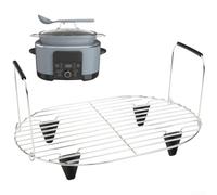 Cesta de vapor redonda de acero inoxidable, soporte de vapor desmontable para cocinar uniformemente, bandeja de vapor antiarañazos para olla, accesorio de cocina del Reino Unido, 22 cm
