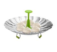 Cesta de vapor,Utensilio de cocina plegable de acero inoxidable | Cesta de vapor de acero inoxidable con mango retráctil | para verduras frutas cocina casera y bollo de arroz