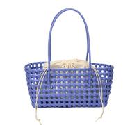 Cesta de Verduras para Mujer, Bolsa de Mano de Gran Capacidad, Diseño Artesanal de Mano, Tejido de Ratán Transpirable para Uso Diario, Trabajo, Ocio, Social, Viajes y Vacaciones