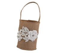 Cesta decorativa de arpillera para dulces de boda, antigua, alentada, rural, consciente del medio ambiente, boda, regalo, propietario, pequeña bolsa de regalo de arpillera para bodas