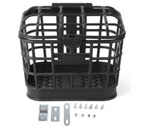 Cesta Delantera Bicicleta Gran Capacidad Desmontable con Tapa Material Polycarbonato Negro Almacenamiento Frontal para Ciclismo