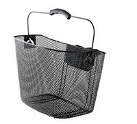 Cesta delantera con clips de acero para bicicleta urbana (fijación en manillar