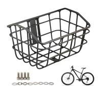 Cesta Delantera De Alambre Para Bicicleta, Con Acabado Resistente Al Óxido, 35x25x20,5 Cm, Cesta Delantera Plegable Para Biciclëta, Portador De Cables Para Bicicleta Con Asas, Diseño De Montaje Rápi