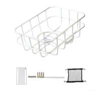 Cesta delantera de aleación de aluminio para bicicleta con soporte para botella de agua, almacenamiento ligero para bicicletas de montaña y ocio, estante de alta capacidad de carga (tornillos de