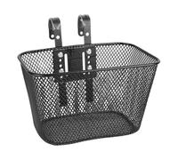 Cesta delantera de bicicleta para niños | Metal, 425g, 26x17x15.5cm | Hook On Weatherproof Bike Basket | Gran almacenamiento reinforced para suministros escolares, equitación al aire libre