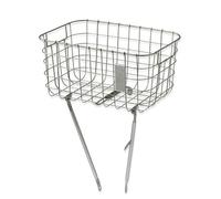 Cesta delantera de malla de acero con soportes Basil Robin 47x31x25 cm