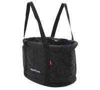 Cesta delantera de tela Klickfix Shopper 24L negra con asa de fijación en el ma