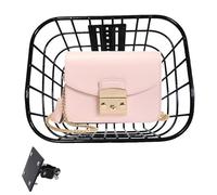 Cesta delantera para bicicleta, cesta para scooter, elegante y extraíble para manubrio frontal de triciclo para alimentos de frutas para adultos