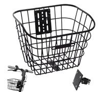 Cesta delantera para bicicleta, soporte de almacenamiento para manubrio extraíble, cesta de triciclo, diseño de malla ligera para perros, gatos, mascotas, frutas, comestibles, viajes, compras al aire