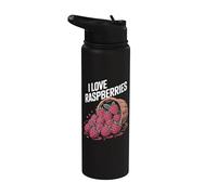 Cesta desbordante I Love Raspberries Stainless Steel Insulated Water Bottle