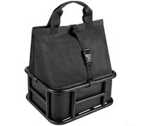 Cesta desmontable de gran capacidad, parte delantera y trasera para portabicicletas con bolsa de viaje aislada para mascotas, contenedor de almacenamiento impermeable para alimentos y ciclo, diseño de