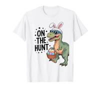 Cesta Divertida de Huevos de Dinosaurio de Pascua On The Hunt Camiseta