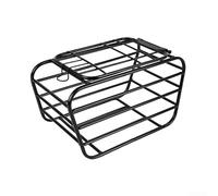 Cesta eléctrica para bicicleta, montaje frontal, acero al carbono, transportador de mascotas para E-For Bike Scooter, carga de 20 kg con cubierta de seguridad y forro lavable, color negro, 15 x 9.1 x