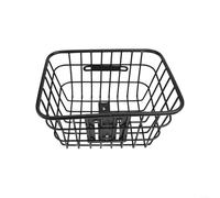 Cesta eléctrica para scooter hecha de tubo de hierro, cesta de carga frontal extraíble para llevar alimentos, botellas de agua y artículos personales en scooters