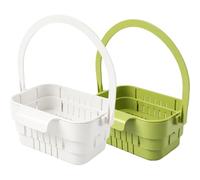 Cesta Escurridora Plegable para Fregadero con Tapa Abatible, Colador Extensible para Frutas, Verduras, Pasta y Organización de Cocina (Mix)